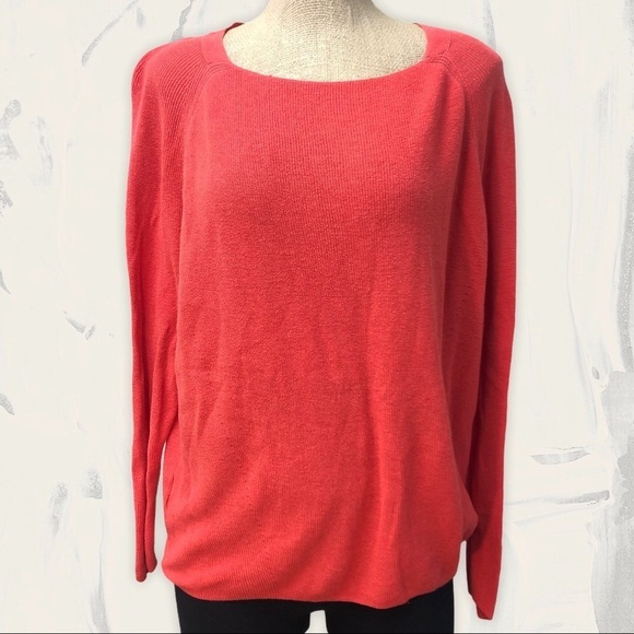 LOU & GREY‎ cotton coral pullover sweater - Picture 1 of 6